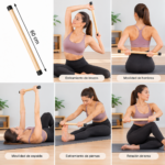 Bastón de Madera 60 cm para Yoga Pilates y Estiramiento - Imagen 3