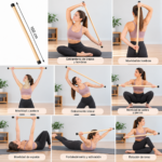 Bastón de Madera 100 cm para Yoga Pilates y Estiramiento - Imagen 3