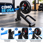 Soporte Elevador de Barra para Cambio de Discos - Imagen 4