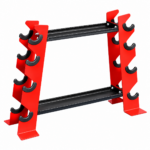 Rack Organizador Mancuernas Y Barras Soporte 4 Niveles Gym