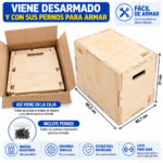 Cajón Pliométrico de Madera 24 Pulgadas para Entrenamiento - Imagen 4
