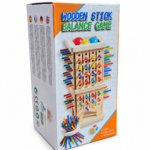 Juego de Equilibrio Torre de Madera con Palitos de Colores - Imagen 5