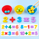 Juego Didáctico Matemático 63 Piezas Conteo y Clasificación En Ingles - Imagen 5