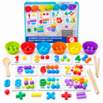 Juego Didáctico Matemático 63 Piezas Conteo y Clasificación En Ingles
