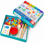 Juego Didáctico Matemático 63 Piezas Conteo y Clasificación En Ingles - Imagen 3