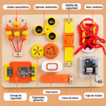 Tablero Montessori de Madera con Actividades Sensoriales - Imagen 3