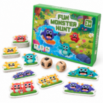 Juego Didáctico Cazador de Monstruos Infantil con Dados de Madera y Figuras