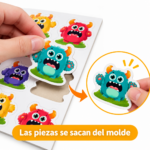 Juego Didáctico Cazador de Monstruos Infantil con Dados de Madera y Figuras - Imagen 6