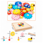 Juego Didáctico de Engranajes Montessori de Madera - Imagen 2