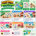 Juego Didáctico Cazador de Monstruos Infantil con Dados de Madera y Figuras - Imagen 2