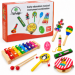 Set de Instrumentos Musicales de Madera Infantil Didáctico